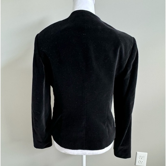 Vintage Black Velvet Tapestry Blazer Suit Jacket Size 8 - Picture 2 of 8